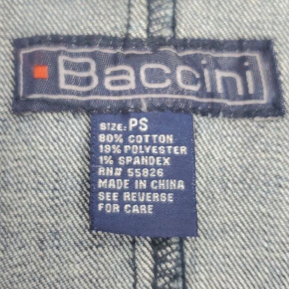 PS BACCINI Dark Denim Jean European style statement Blazer Jacket PETITE SMALL - Picture 15 of 16